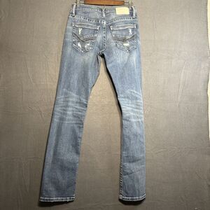 BKE Jeans Men 30L 30x34 Jake Stretch Straight Leg Medium Wash Whiskering Comfort